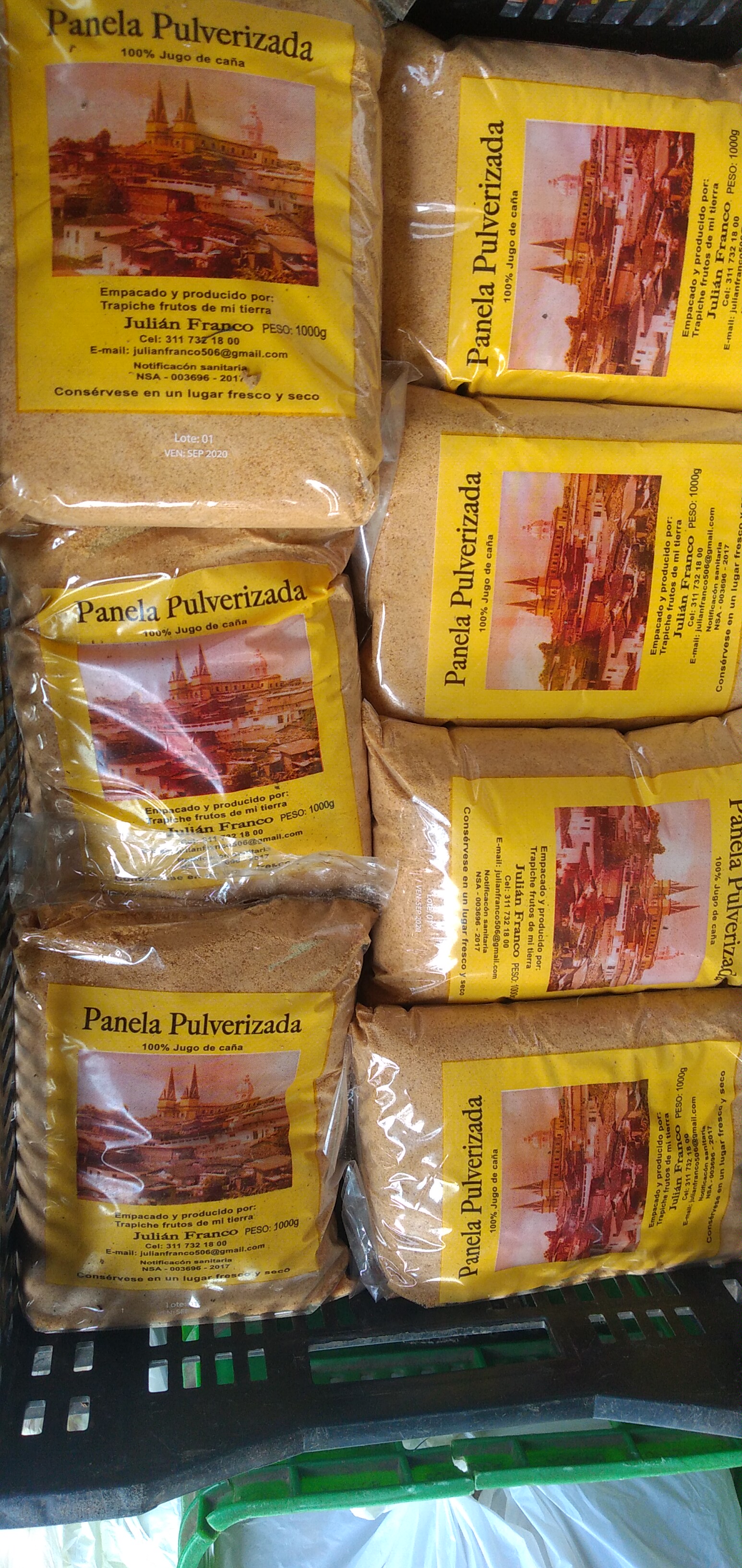 Panela pulverizada x kilo