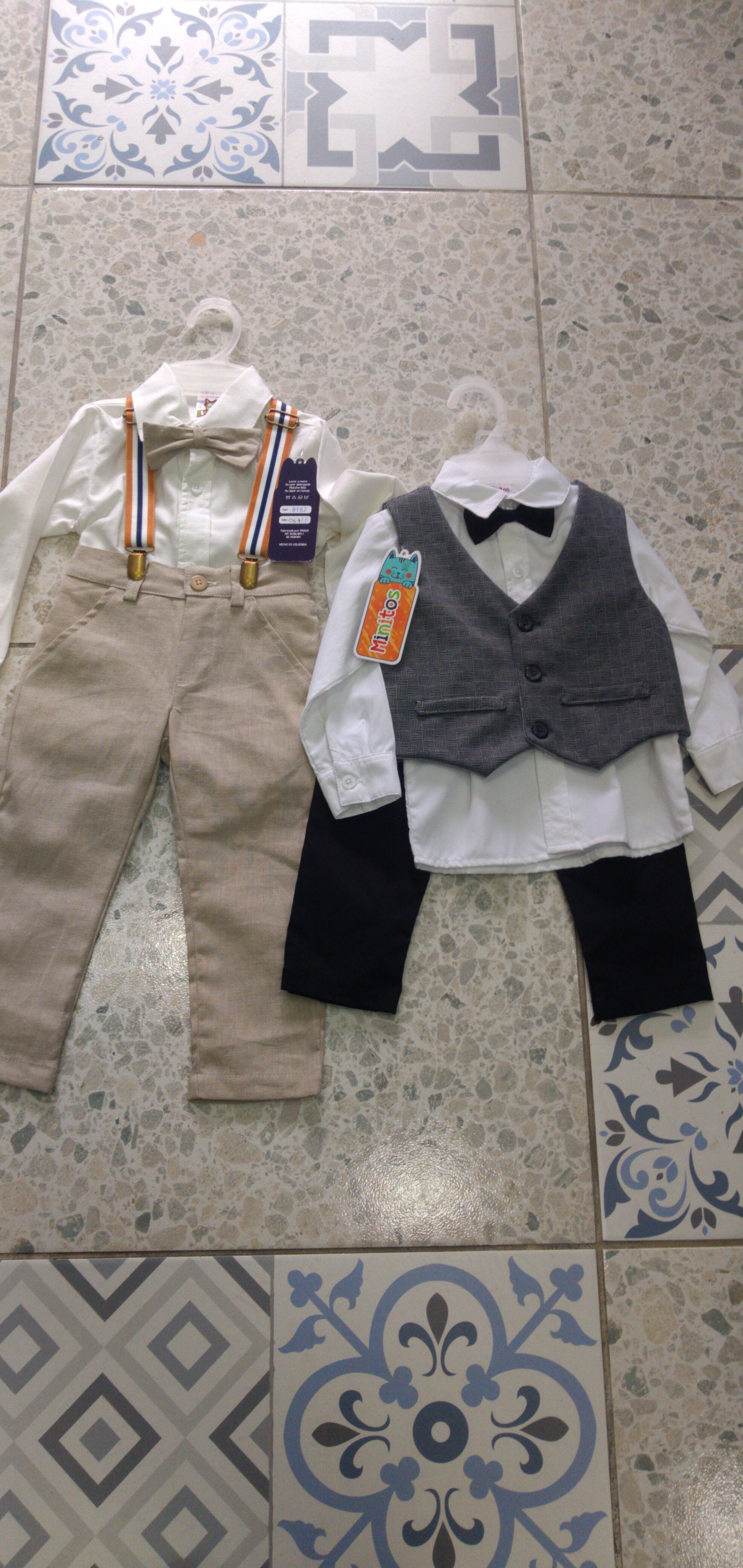 Conjunto de bautizo para niño talla desde 0 hasta 6 años