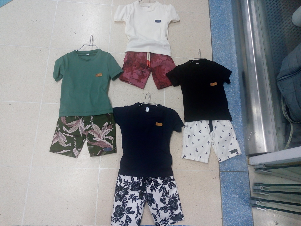 Conjunto camisa + bermuda o pantaloneta talla 2 a 10