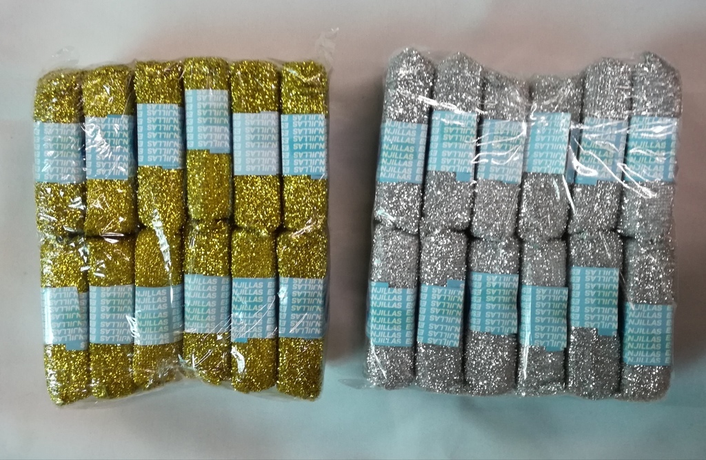 Esponjas de cocina oro plata
