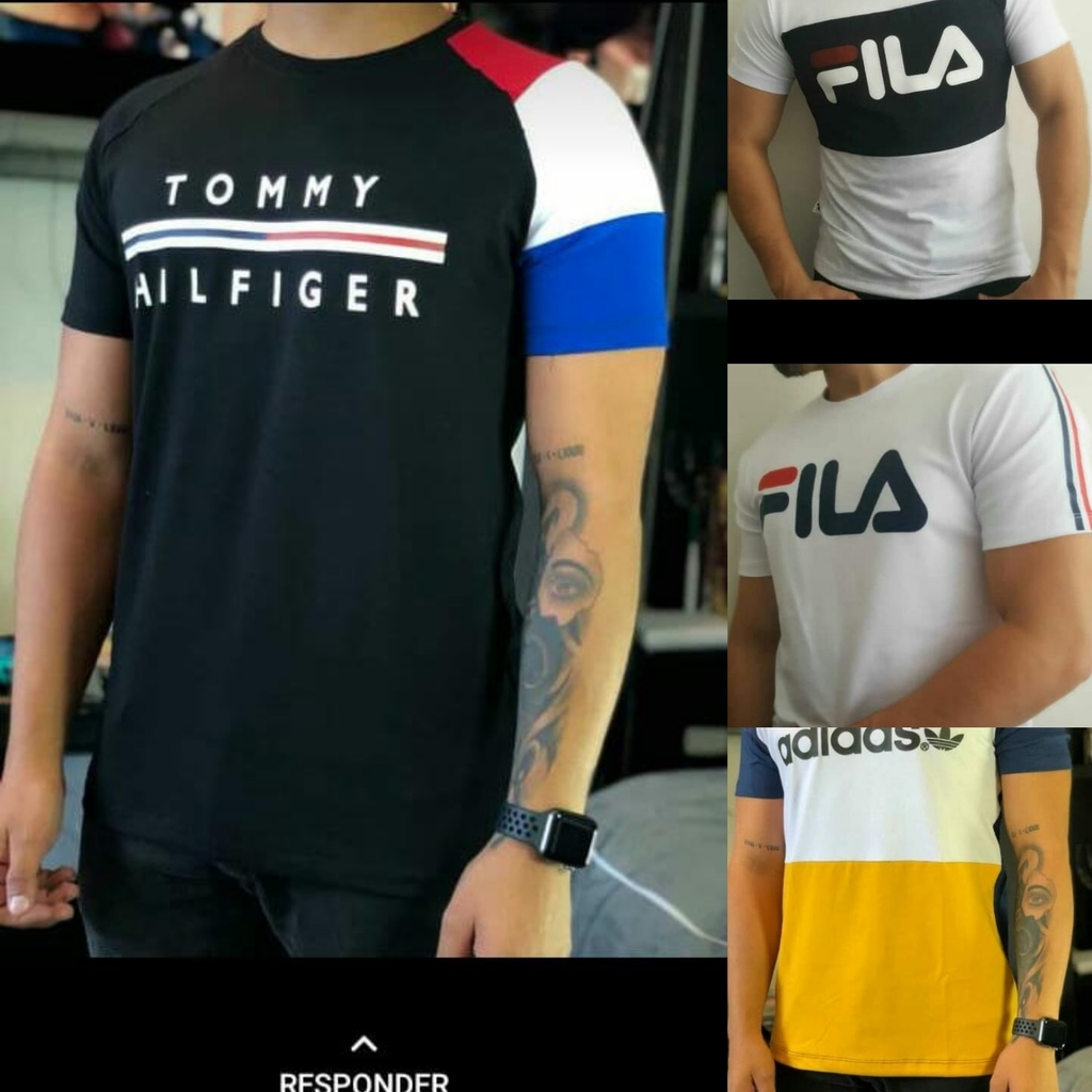 Camiseta de hombre en algodón licrado