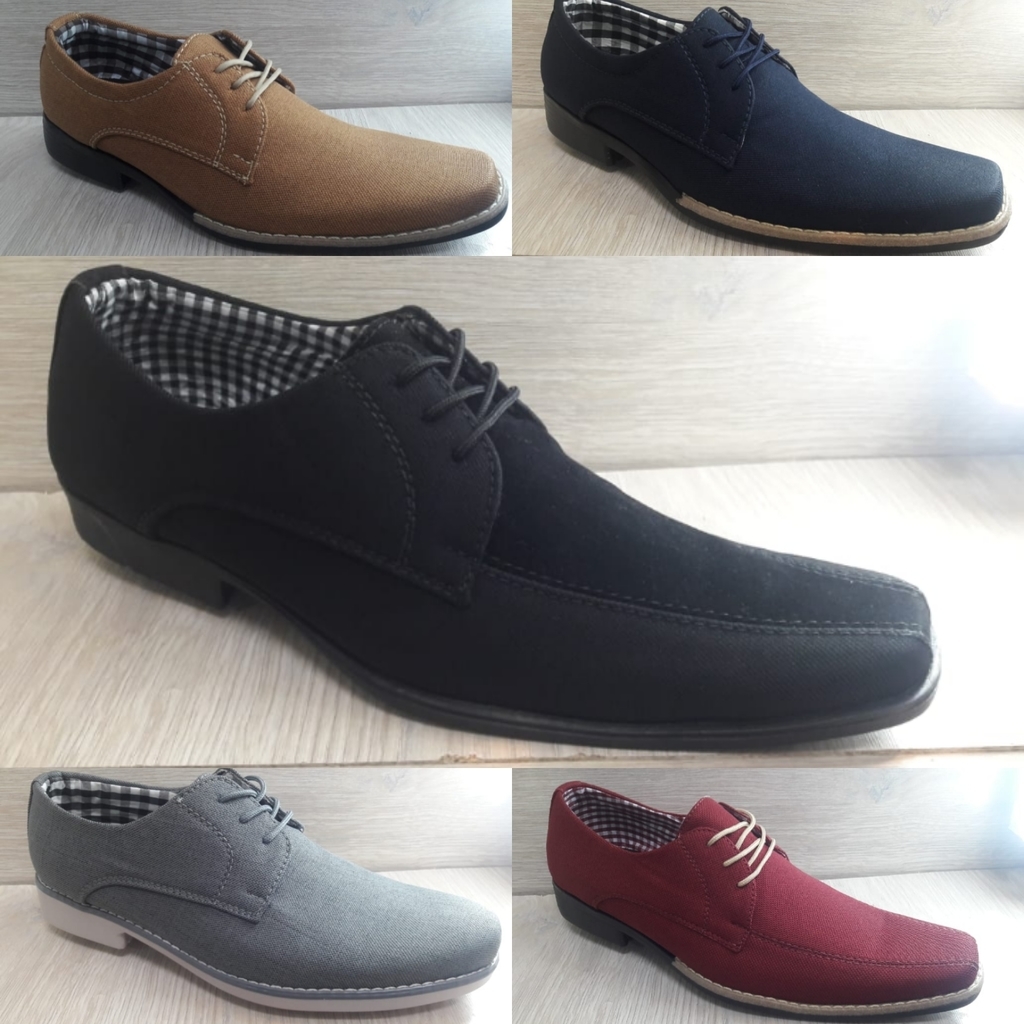 Zapatos para hombre en paño puntudos