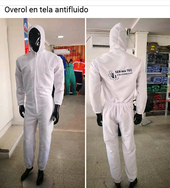 Overol en tela antifluidos