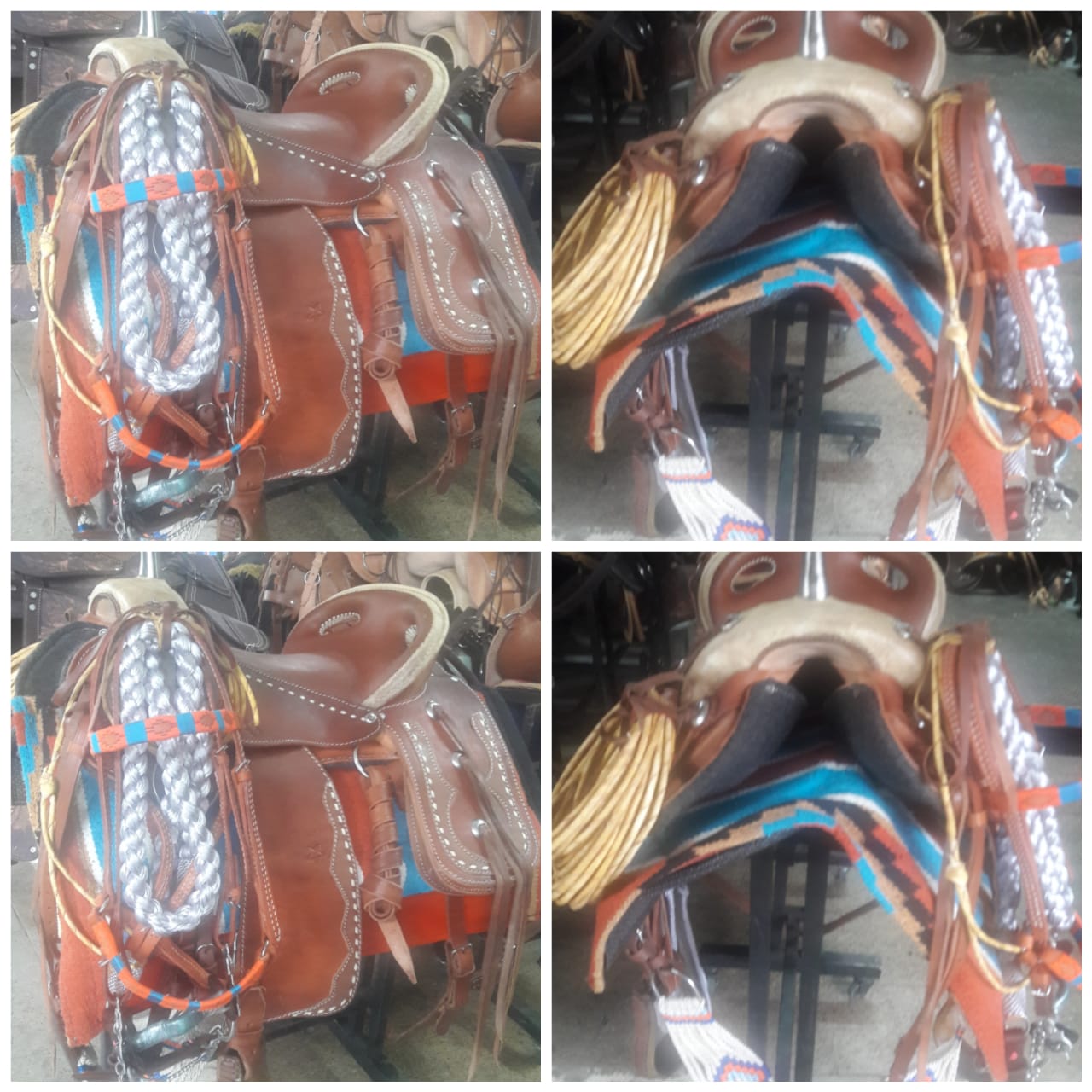 Silla chaparral para cabalgata