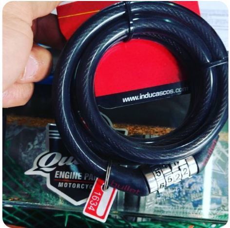 Guaya de Seguridad con Clave para Moto