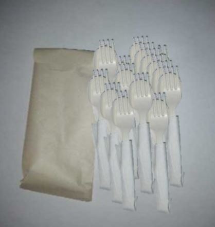 Kit de cubiertos mas sevilleta en almidon de maiz