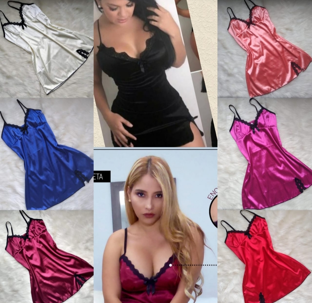 Pijama vestido en satín