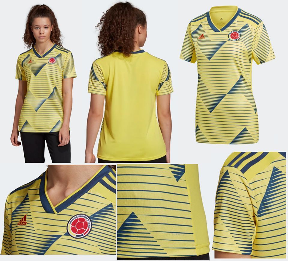 Camiseta Oficial Selección Colombia 2019 Adidas Mujer Talla L