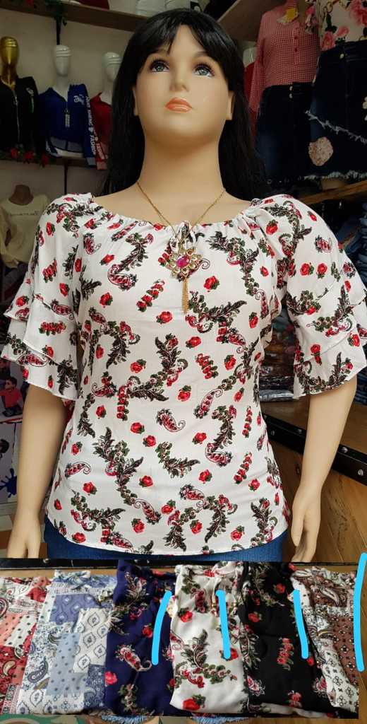 Blusas para dama estampadas talla plus