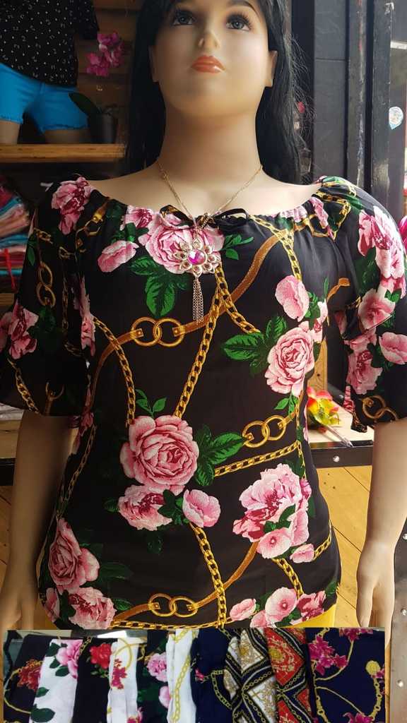 Blusa para dama estampadas tallas plus