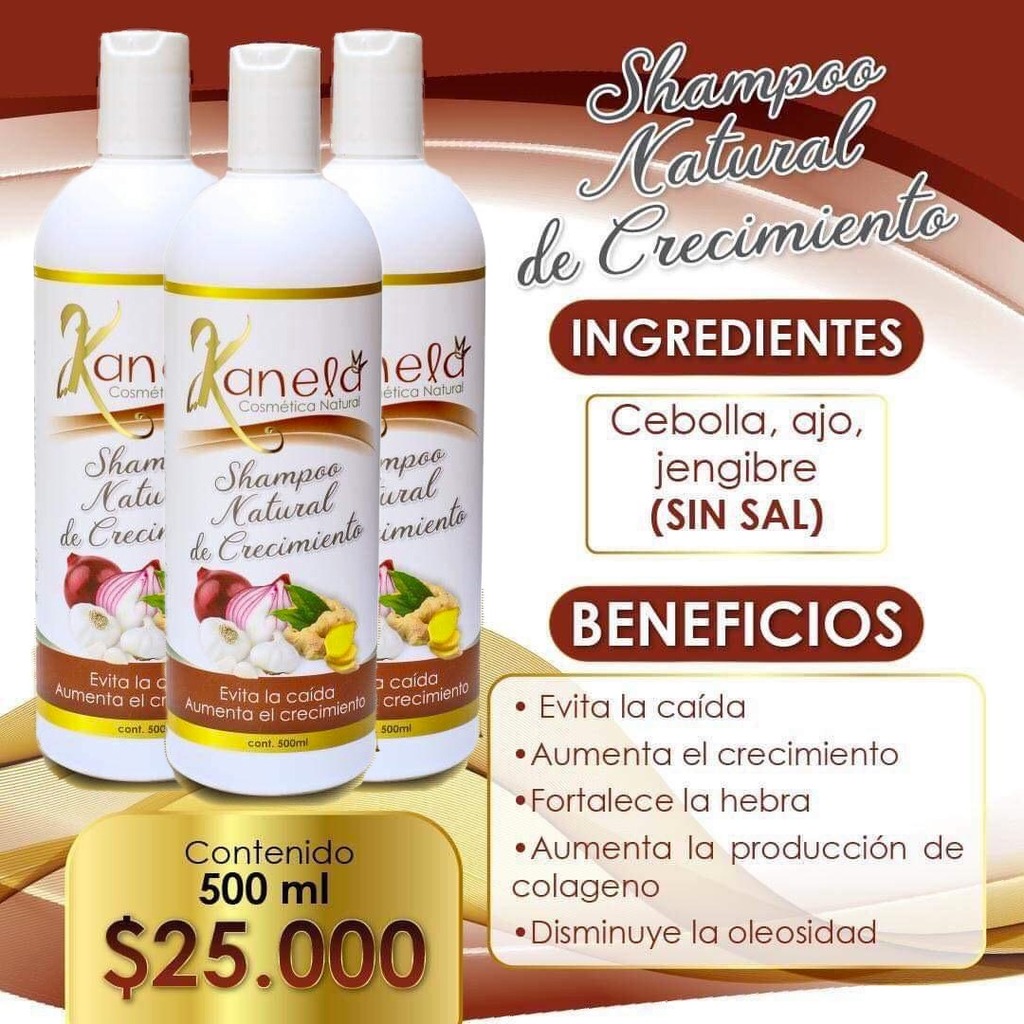 Shampoo natural de crecimiento
