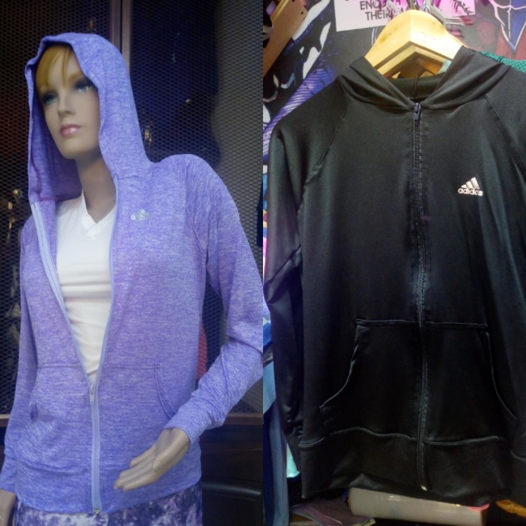 Chaqueta licra deportiva para dama con capota