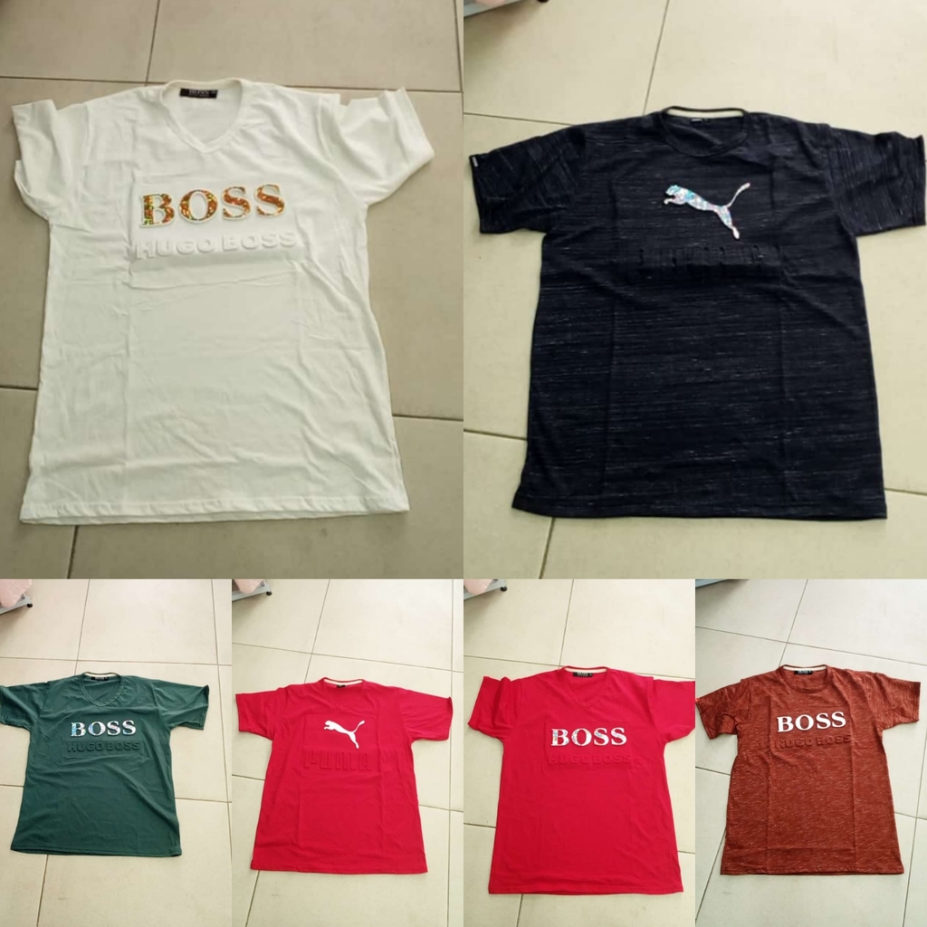 Camiseta para hombre en seda fría repujada