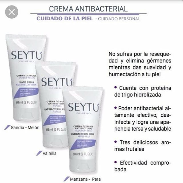 CREMA DE MANOS ANTIBACTERIAL SEYTU
