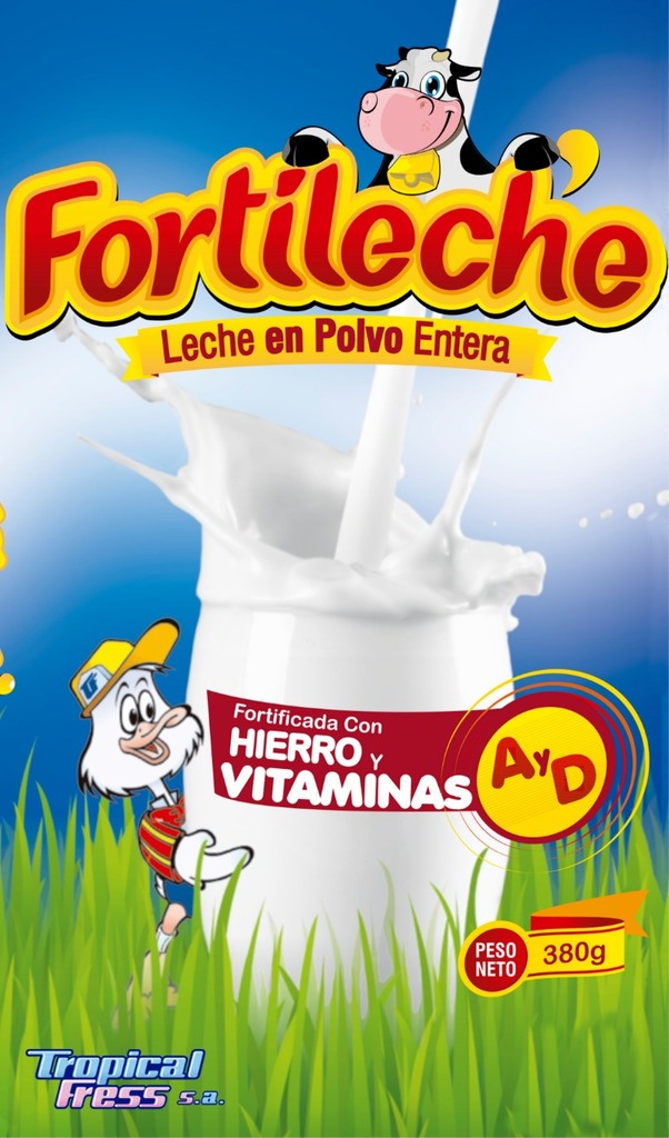 Leche en polvo entera fortileche x 900 gramos