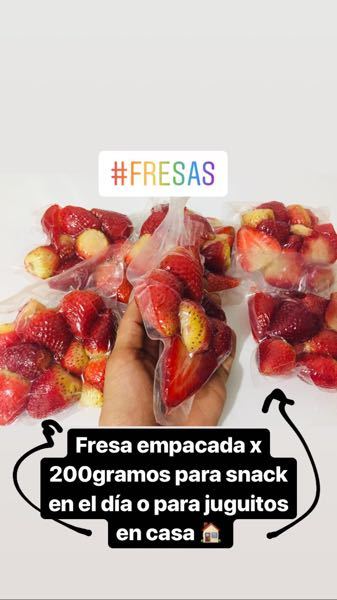 frutas frescas empacadas al vacio