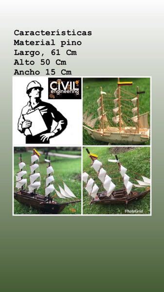 Barco Artesanal 100 por ciento Pino