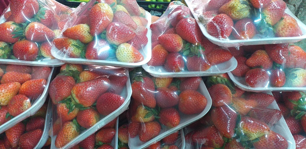 Fresa jumbo en bandeja
