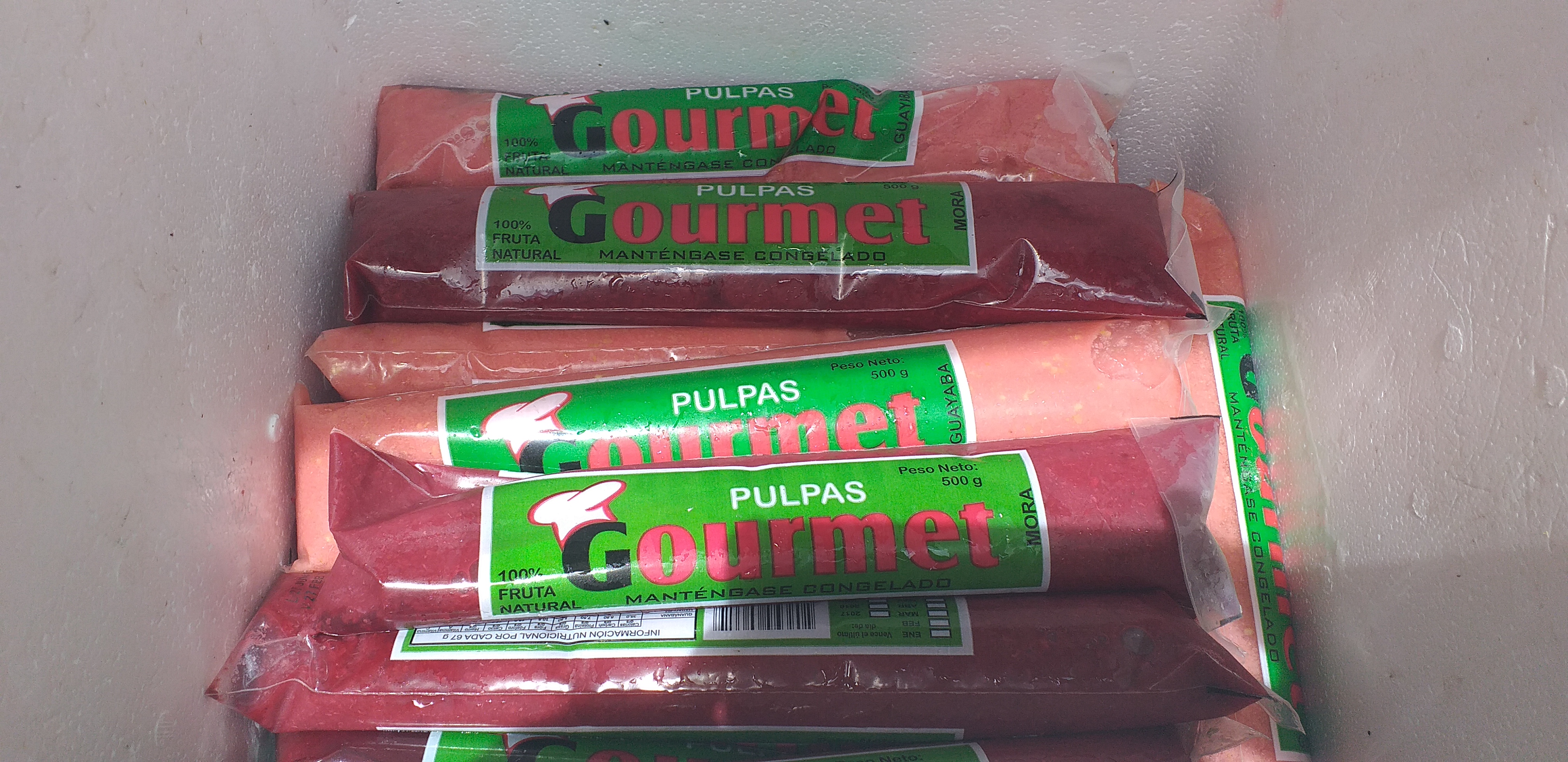 Pulpas gourmet surtidas /500gm