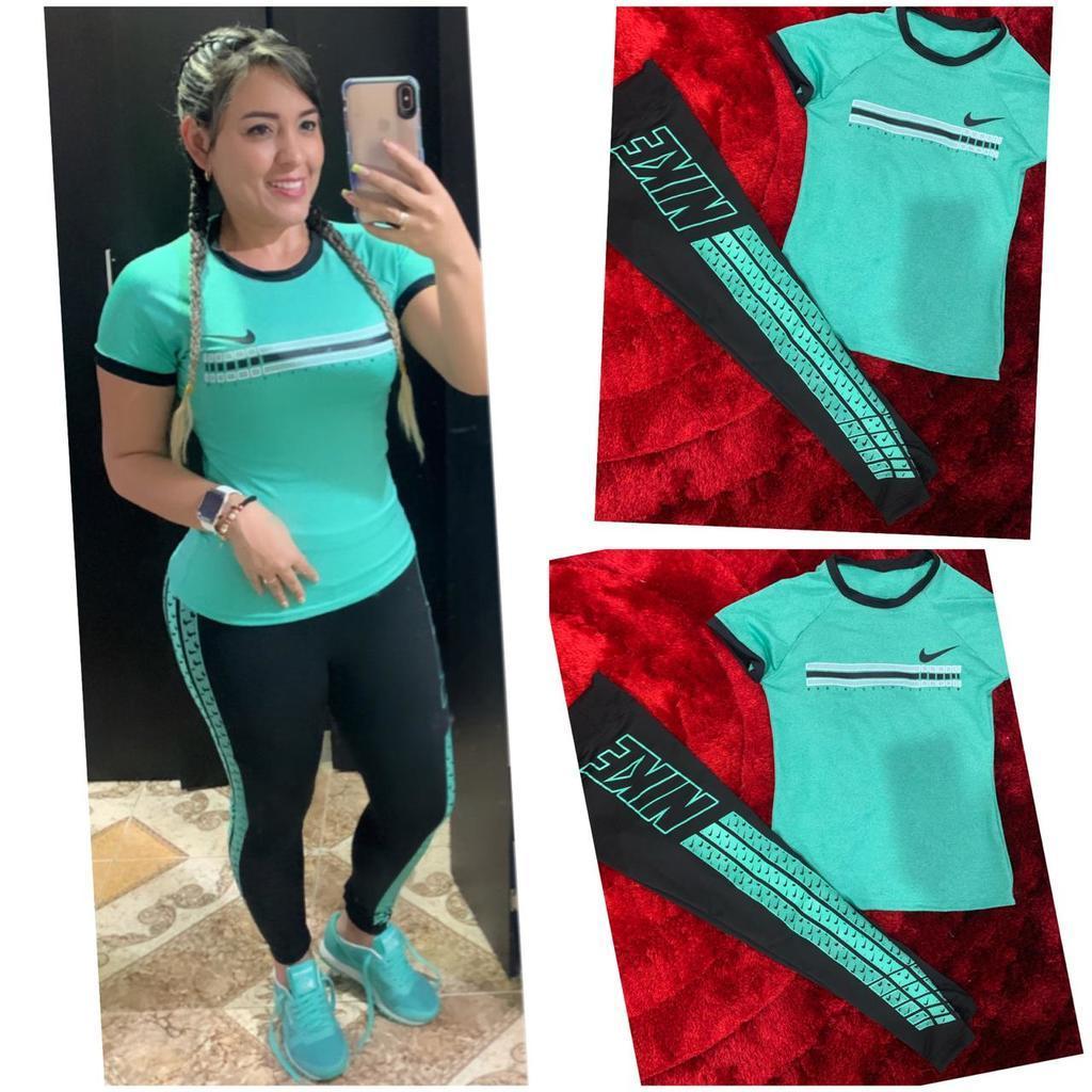 Conjunto licra + camiseta deportiva para dama