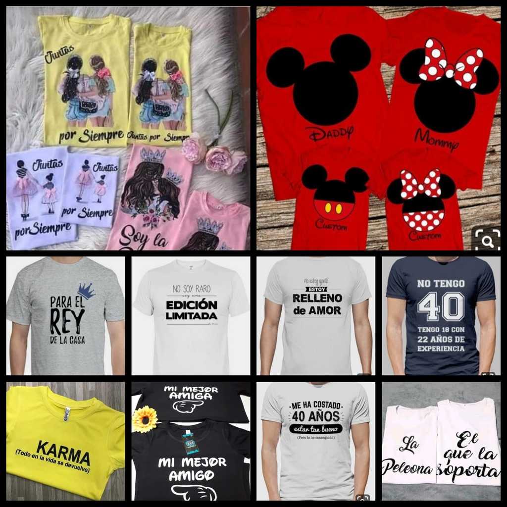 Camisetas niña y dama personalizadas