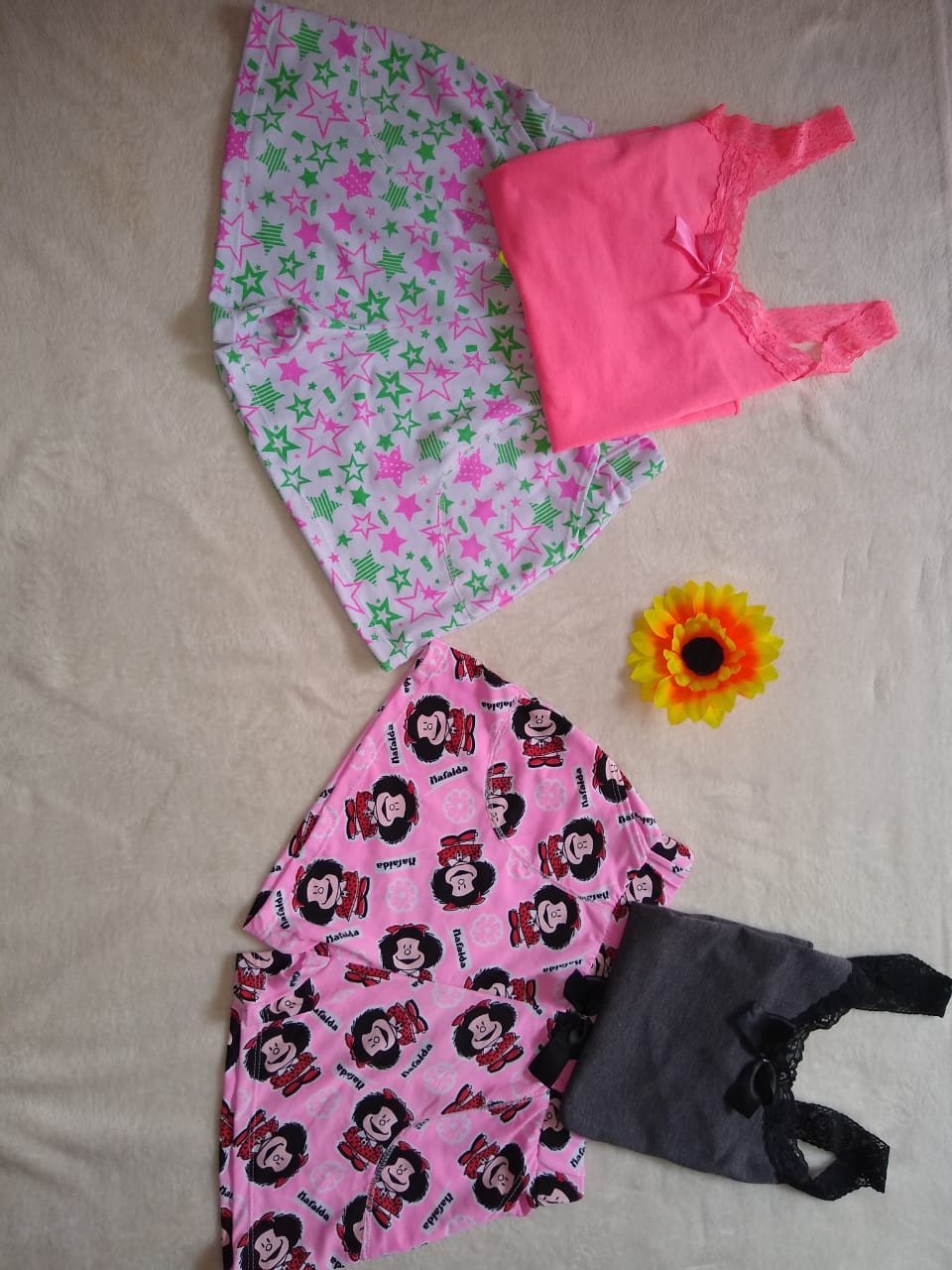 Hermosas pijamas en short y capri