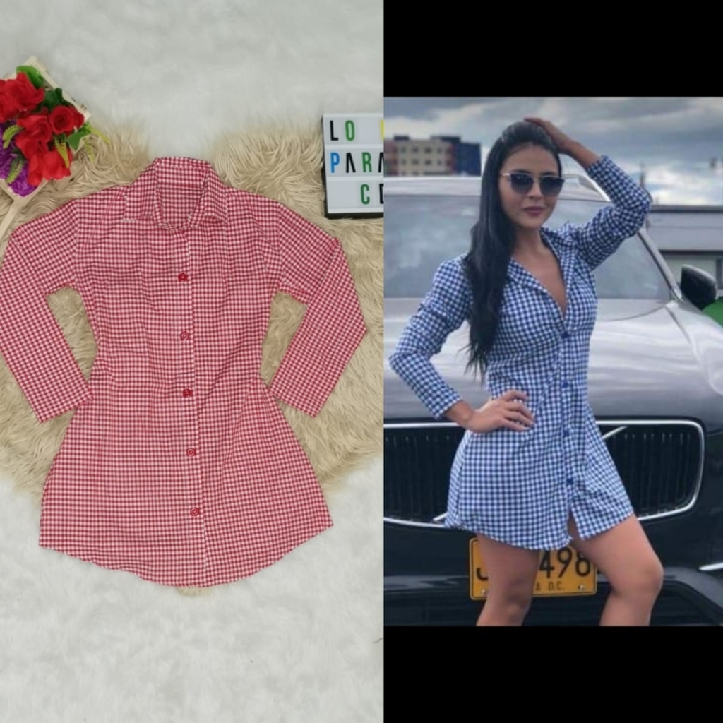 Vestido tipo camisa (camisón) para dama