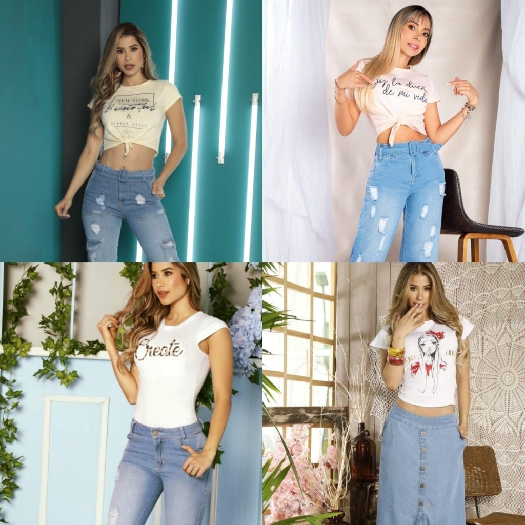 Blusa básica estampadas para dama