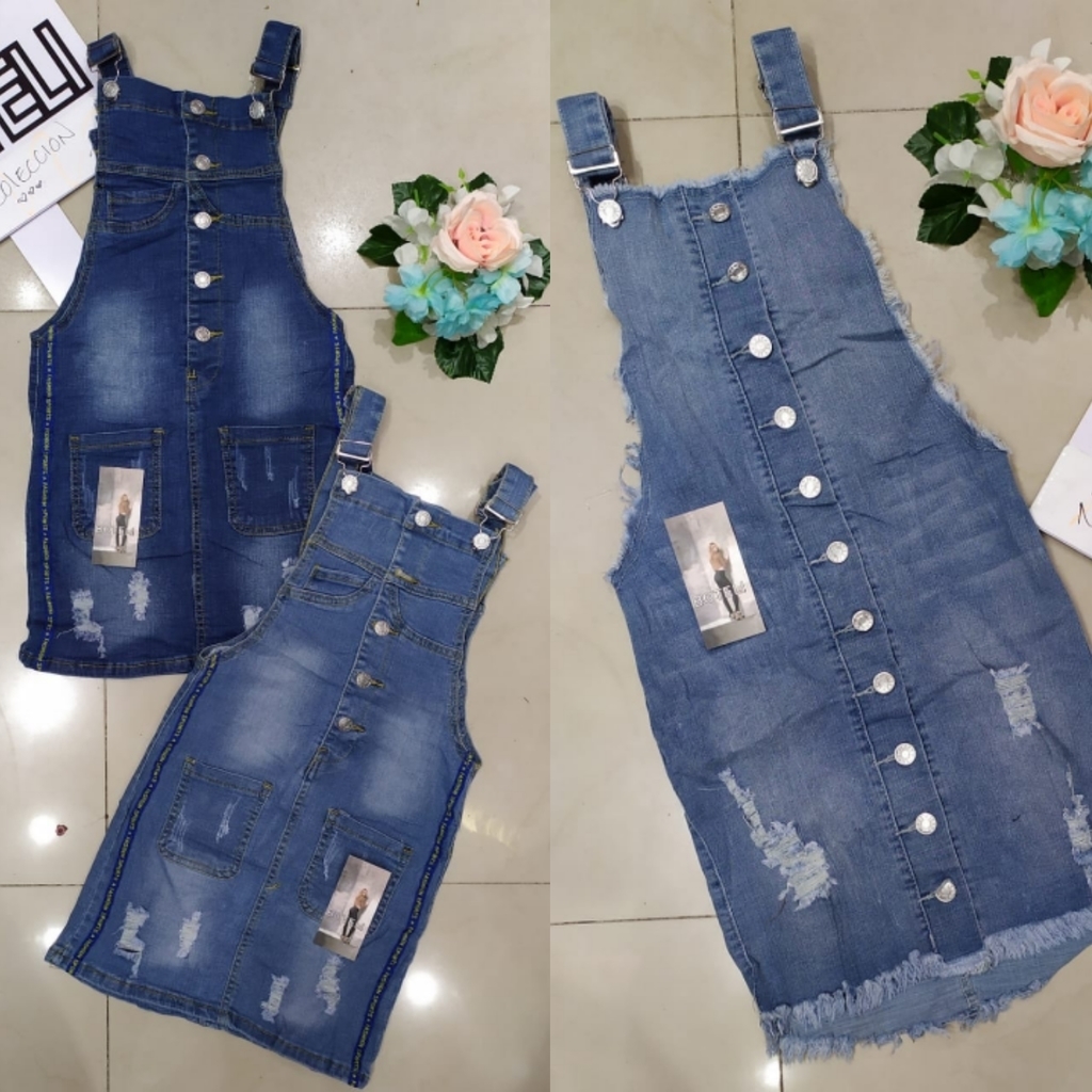 Vestido braga en jean para dama