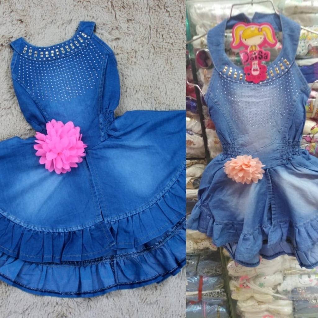 Vestido en jeans para niña