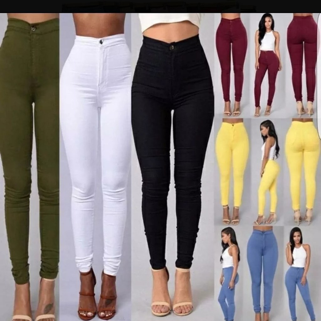 Jeans dril de colores para dama