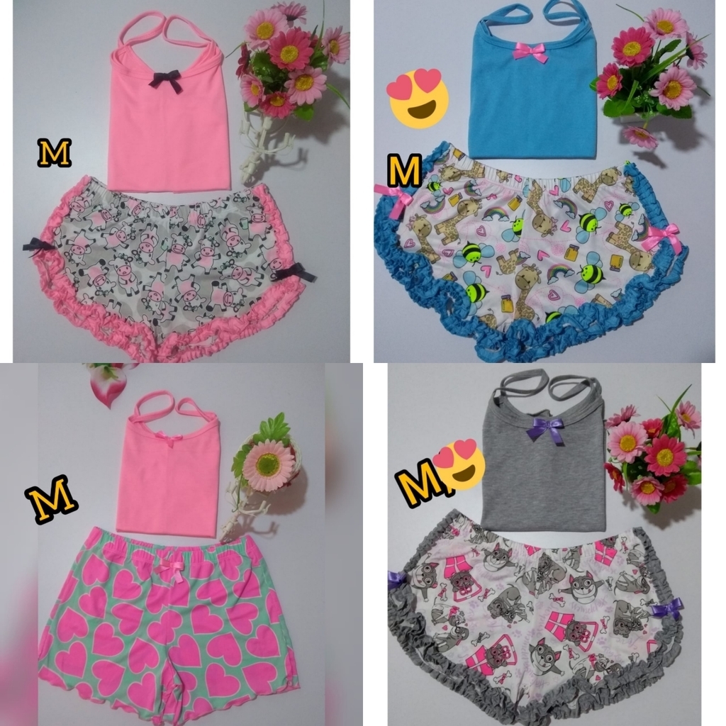 Pijamas en shorts para dama