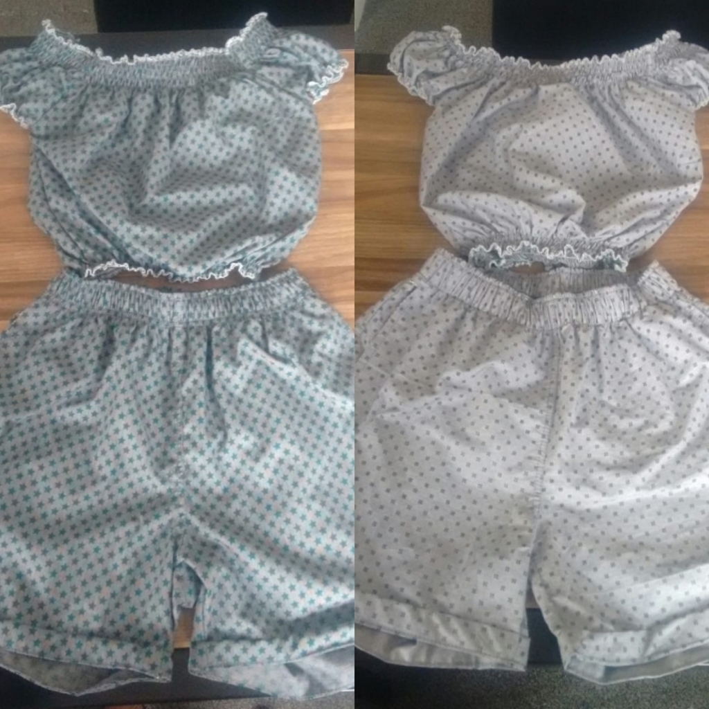 Conjunto pantaloneta + blusa para dama