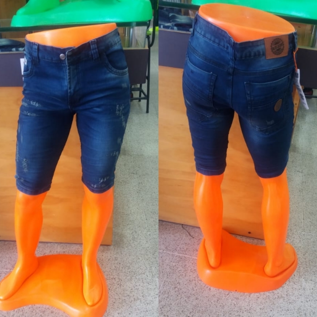 Bermuda en jean para caballero de la talla 28 a la 36