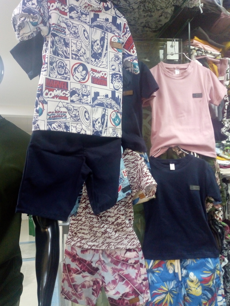Conjunto de pantaloneta o bermuda+camiseta para niño de la talla 2 a la 10