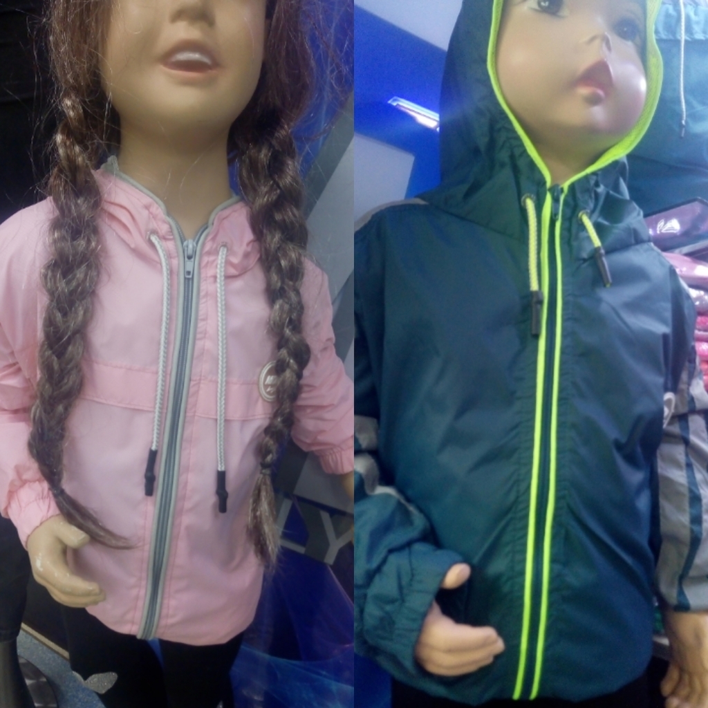 Chaqueta rompe vientos para niño y niña