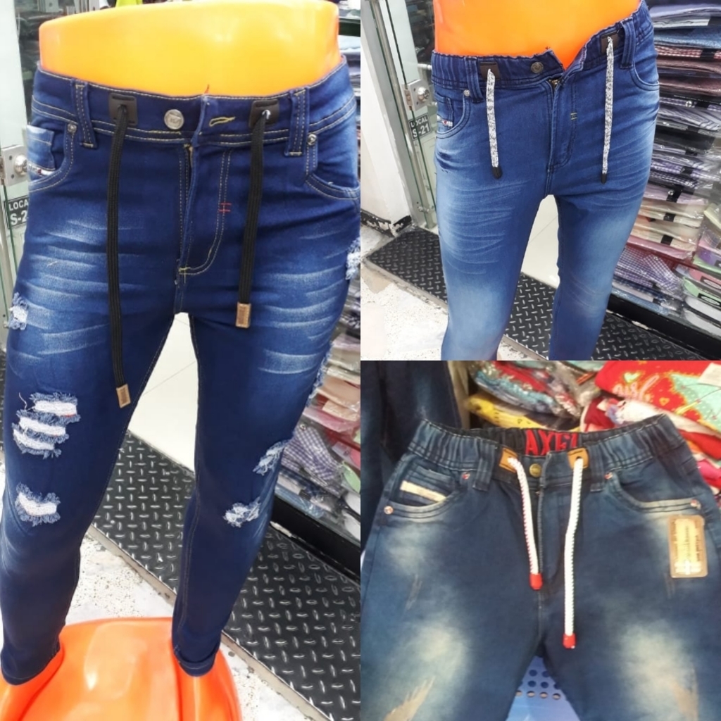 Jean con cordón para hombre