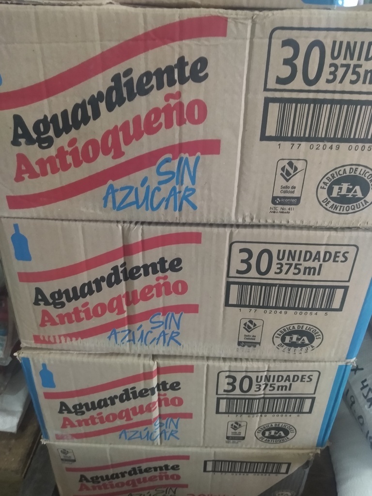 Aguardiente sin azúcar*375ml