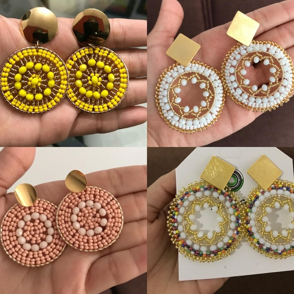 Aretes tejidos para dama