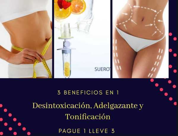 Paquete reductor que incluye: Desintoxicación, hidrolipoclasia tonificación con láser. Forma tu cuerpo!