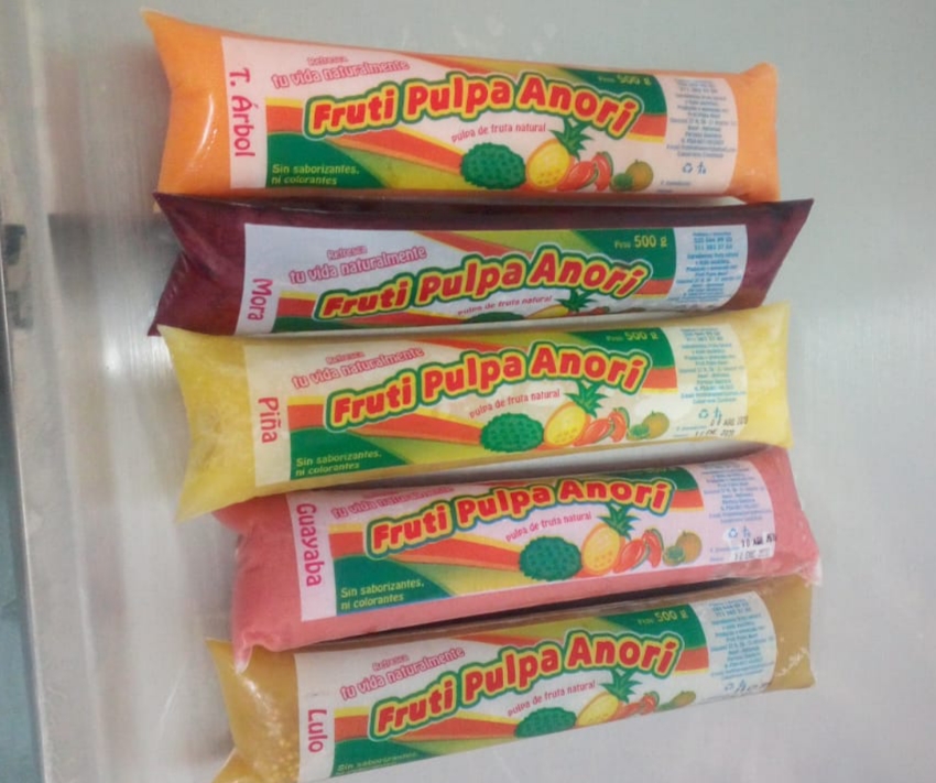Pulpa de fruta surtidas/500gm
