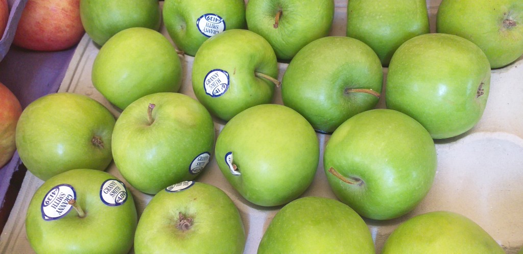 Manzana verde delgada