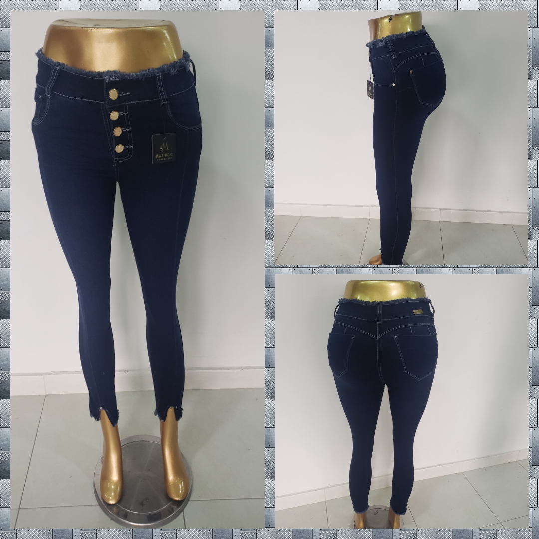 Jean para dama cuatro botones