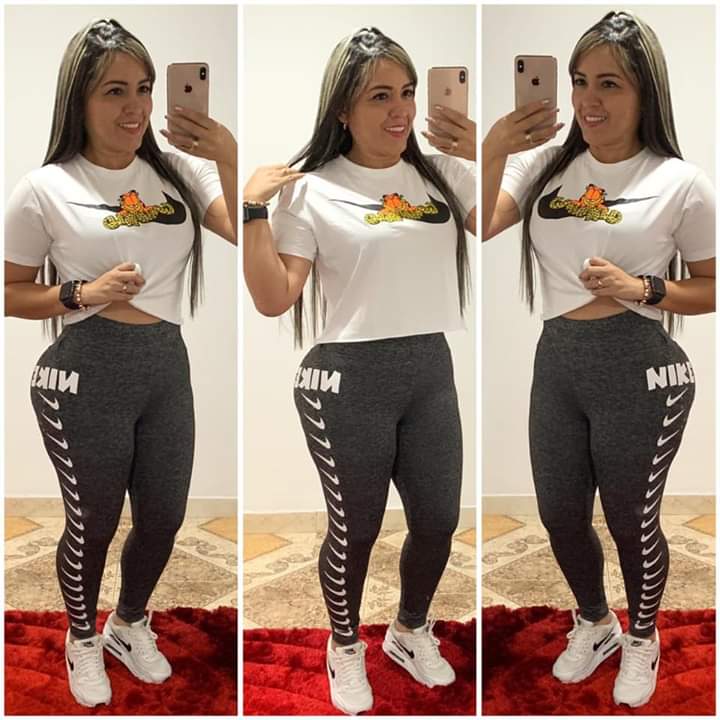 Conjunto deportivo licra y blusa Para dama