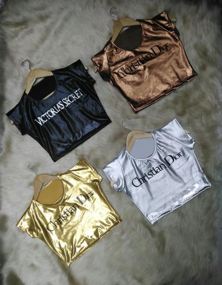 Blusa para dama metalizada