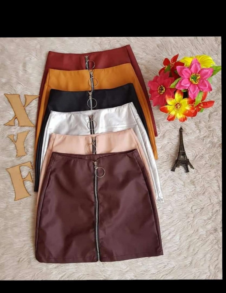 Falda en cuero tex para dama