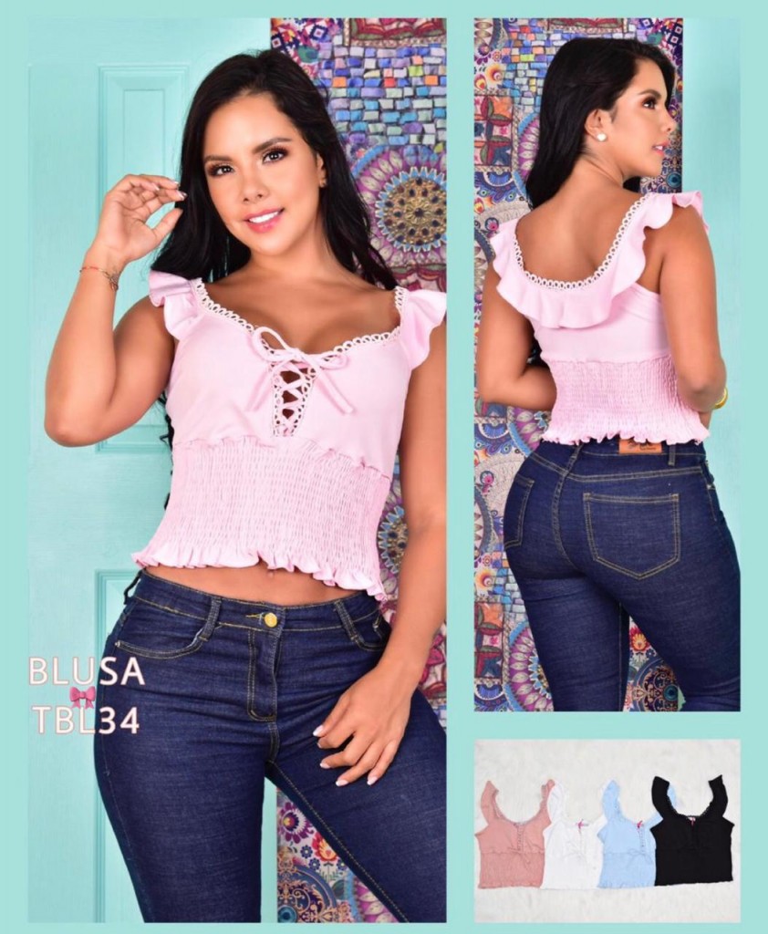 Blusa para dama en tela americana