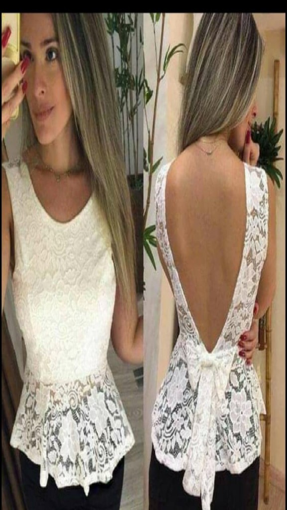 Blusa en encaje para dama