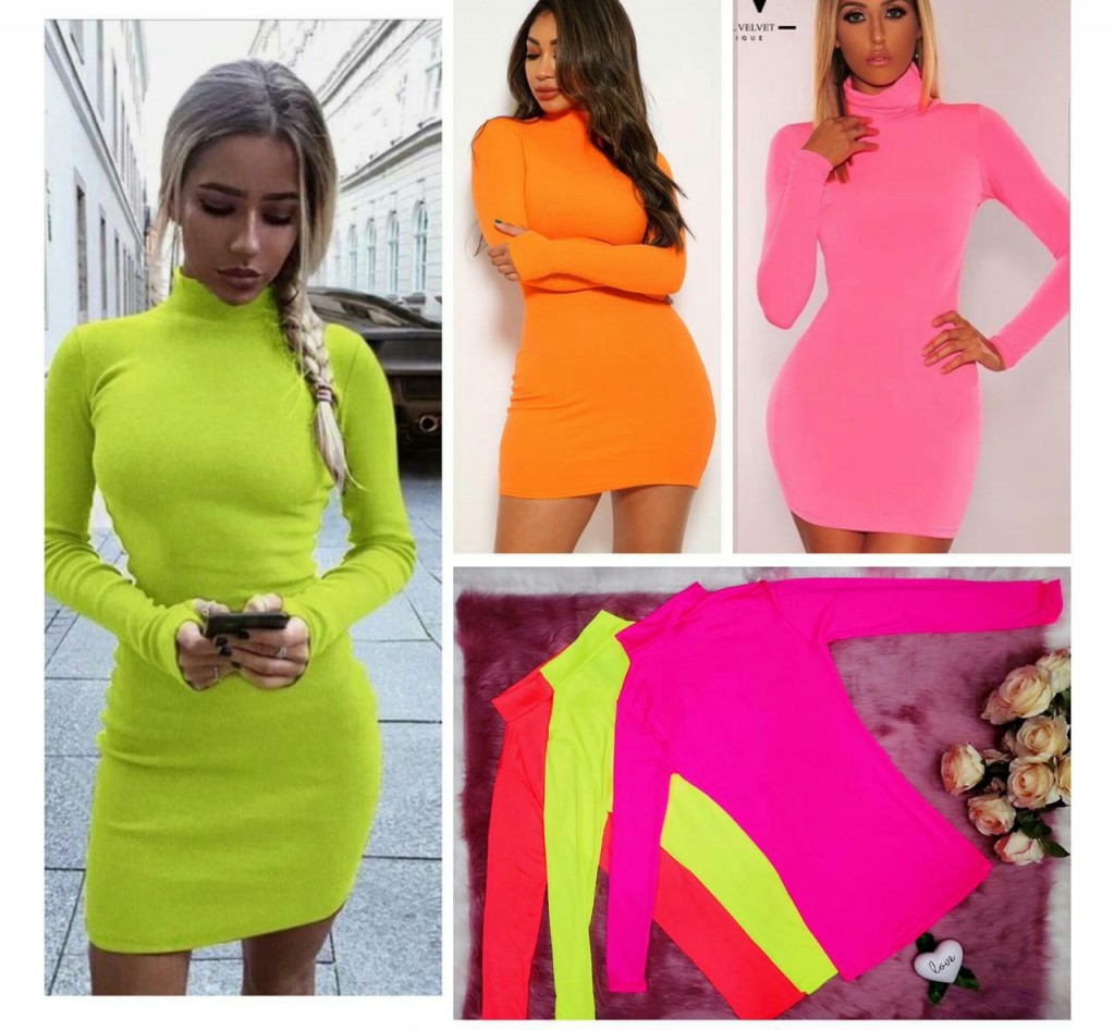Vestidos neón para dama