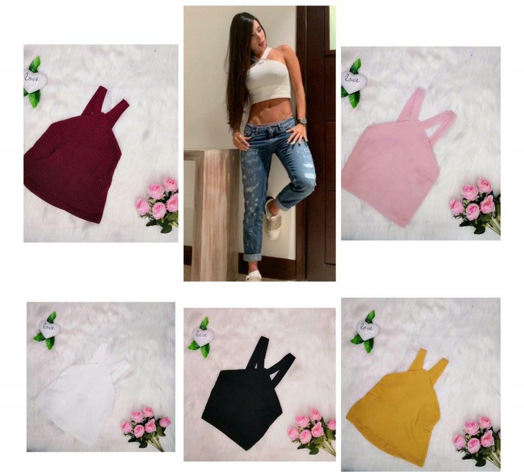 Blusa crop top para dama